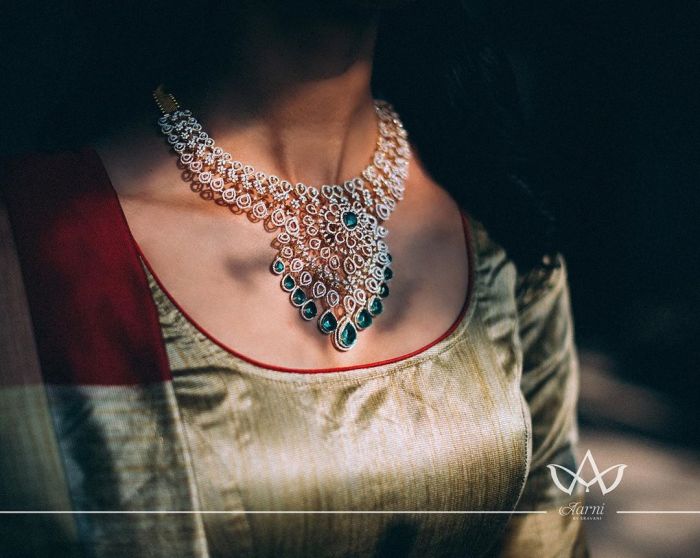 Diamond necklace | Bridal diamond necklace, Diamond necklace designs ... Bridal Diamond Necklaces for a Dazzling Look