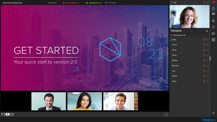 Top BlueJeans meetings for corporate video conferencing